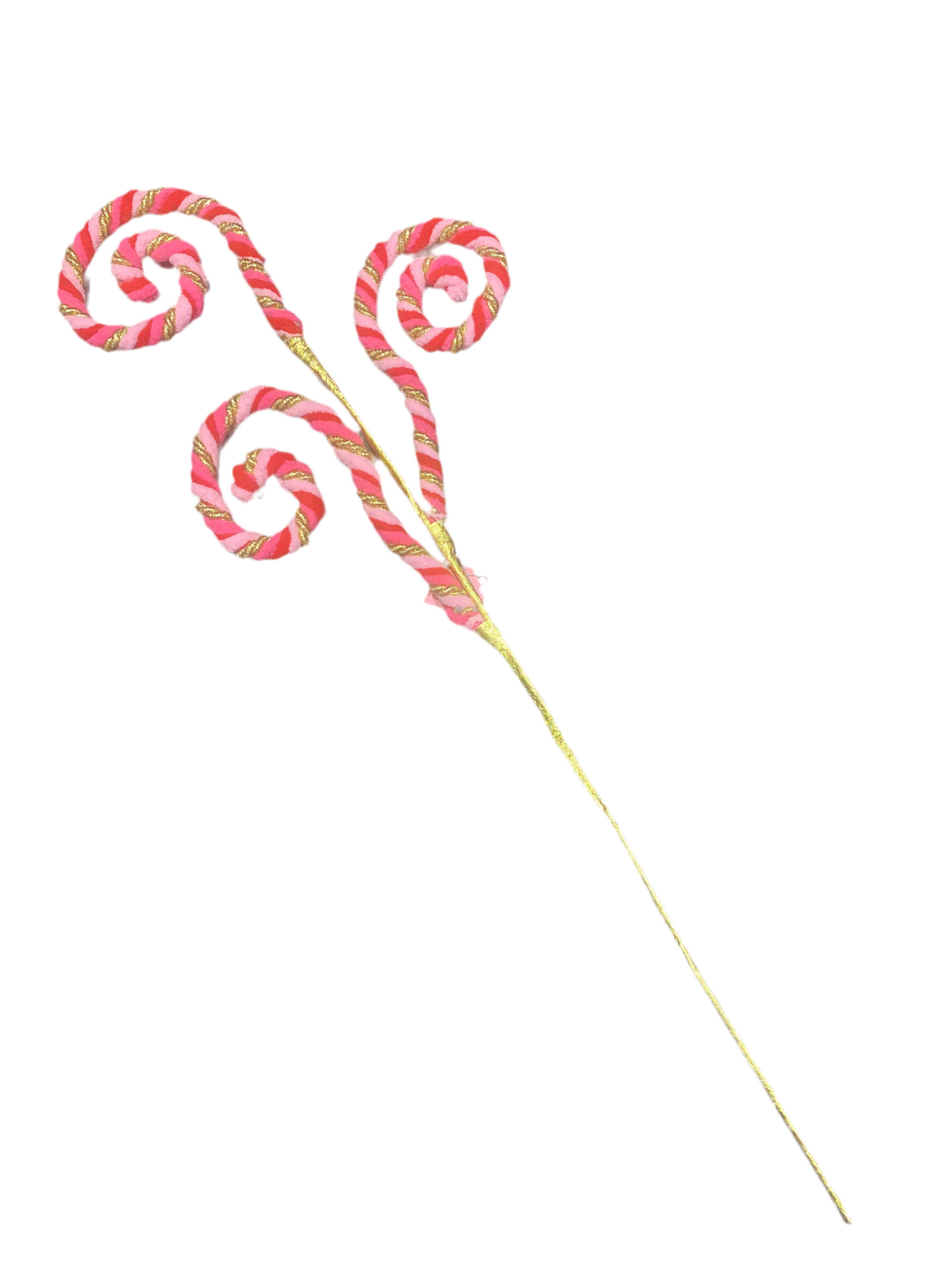 Pink, Red and Gold Curly Pick