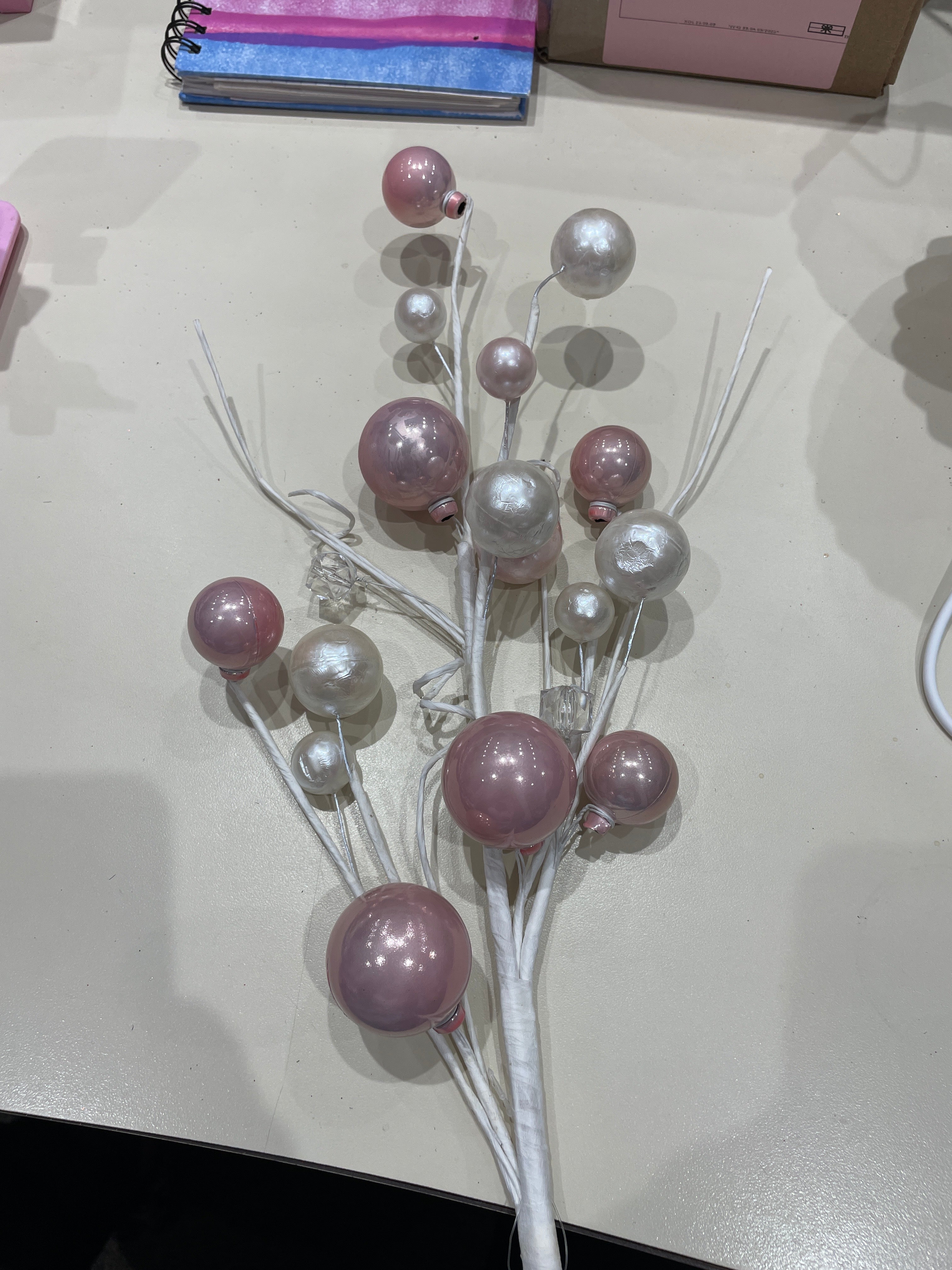 Pink and White Ball Spray