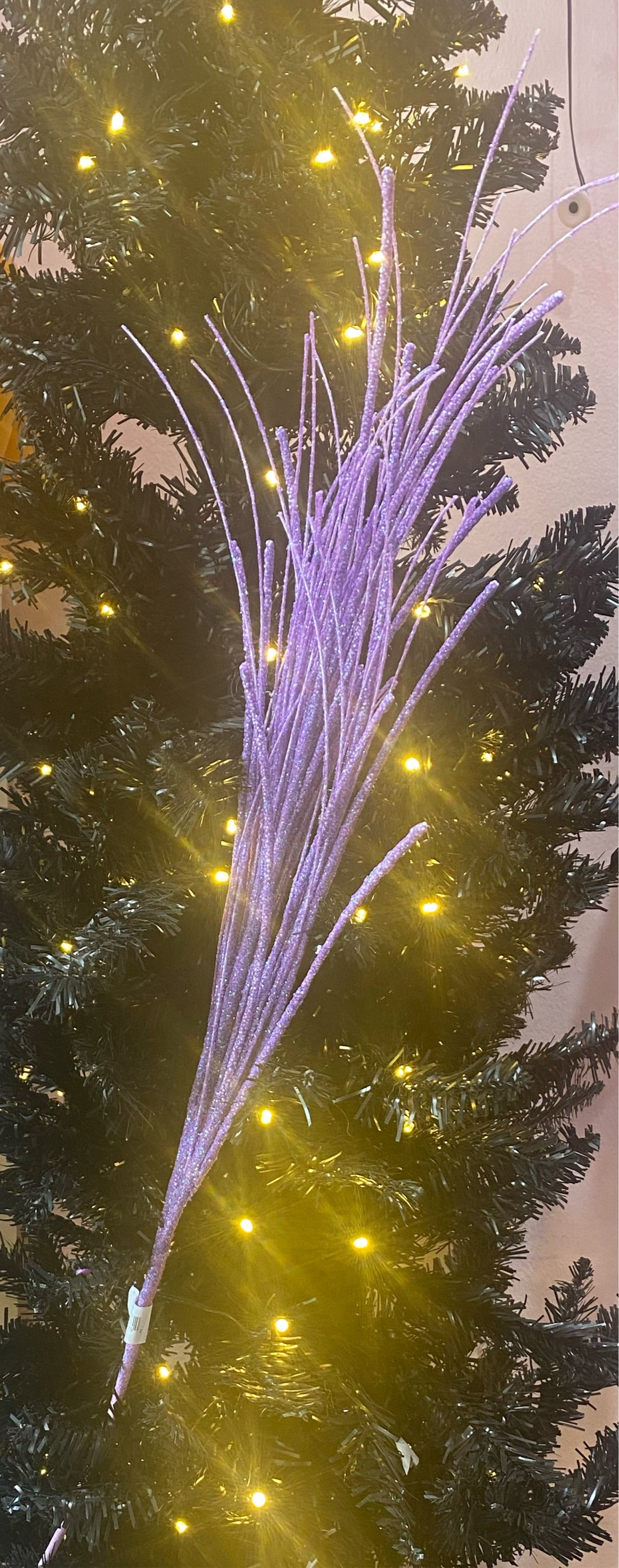 Purple Beaded Glitter Grass