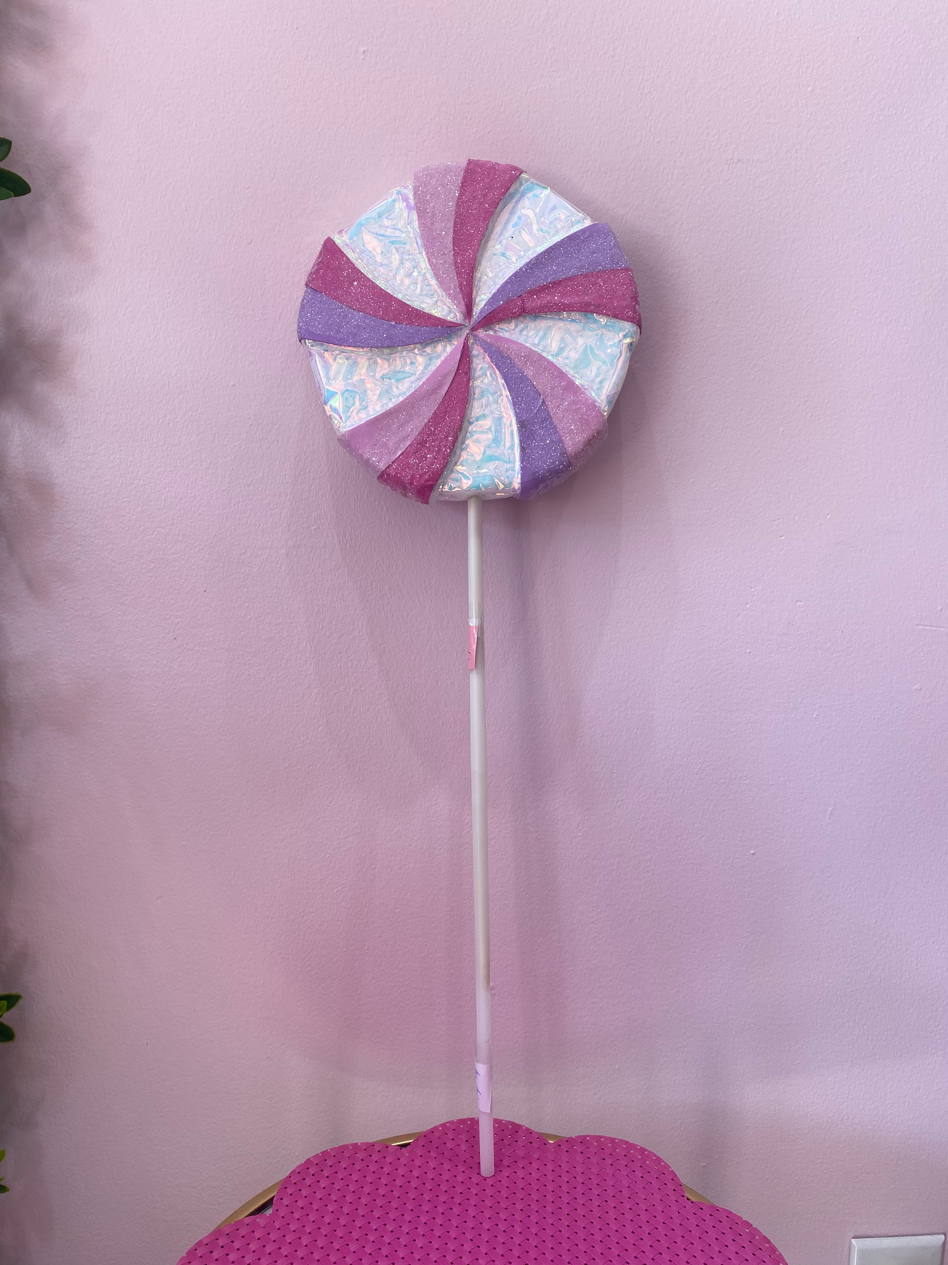 Pink and White Lollipop