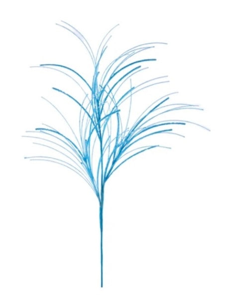 31" Glitter Mini Bead Fishline Spray, Iridescent Blue