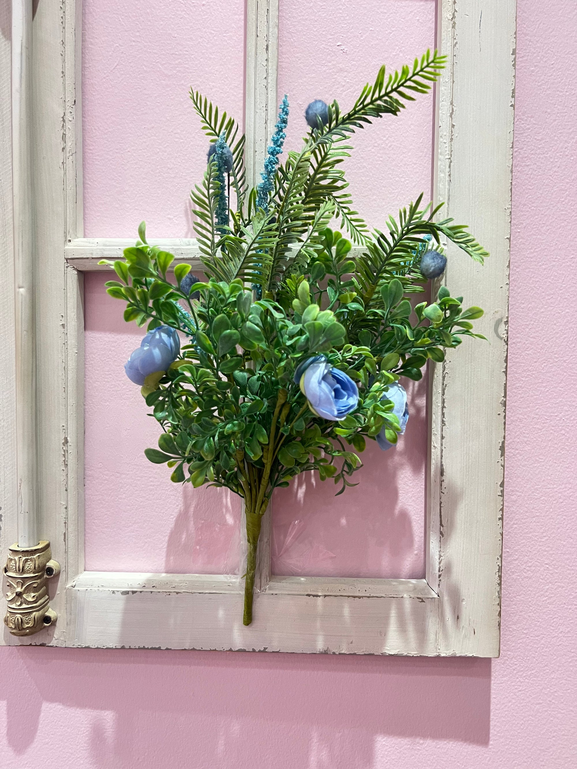 19” Blue Ranunculus Bush