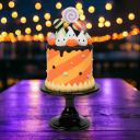 12" December Diamonds Orange Halloween Faux Cake
