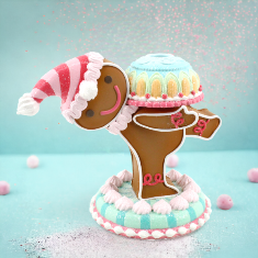 December Diamonds Gingerbread Candle Holder