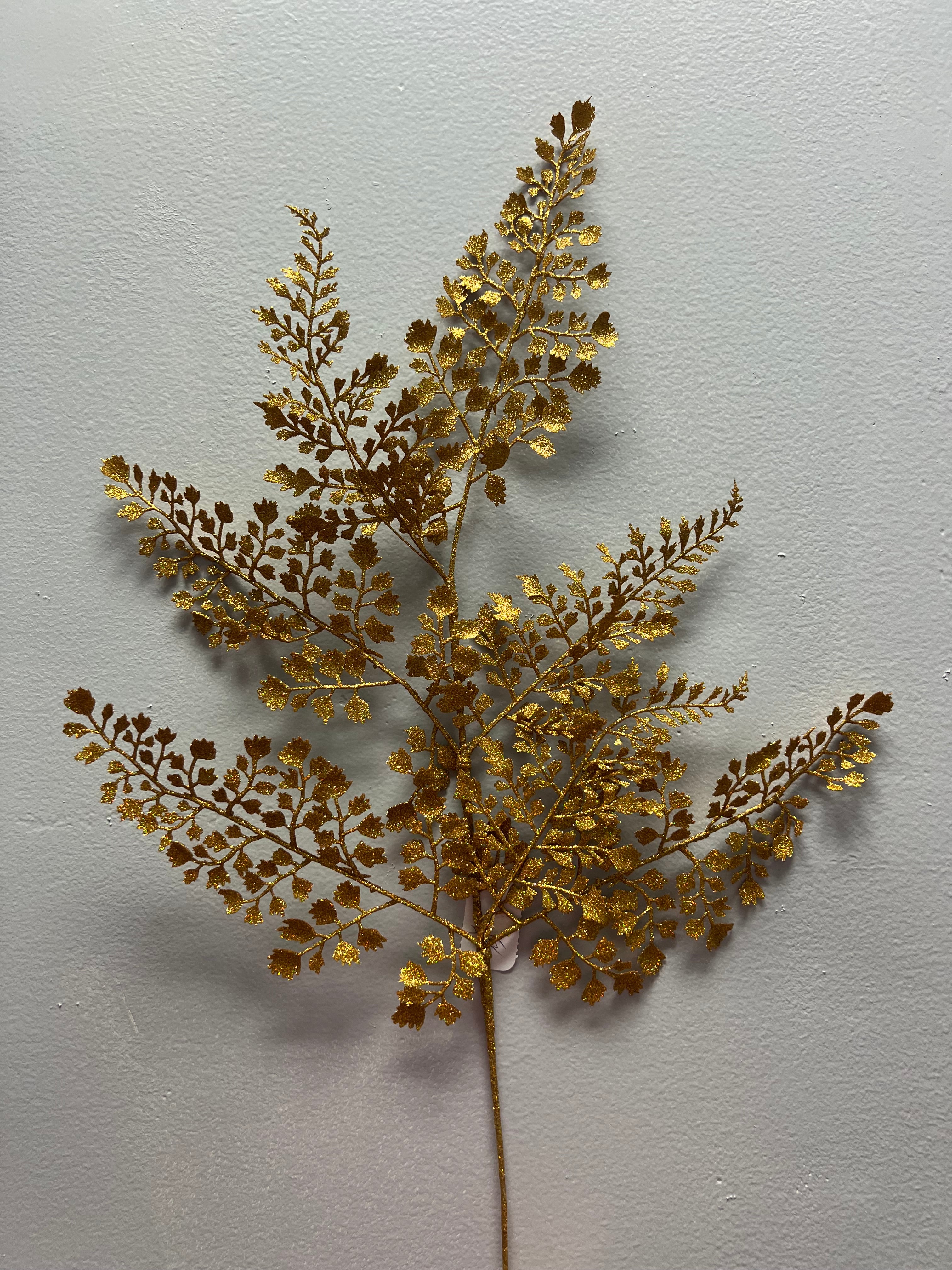 Gold Maidenhair Fern Leaves