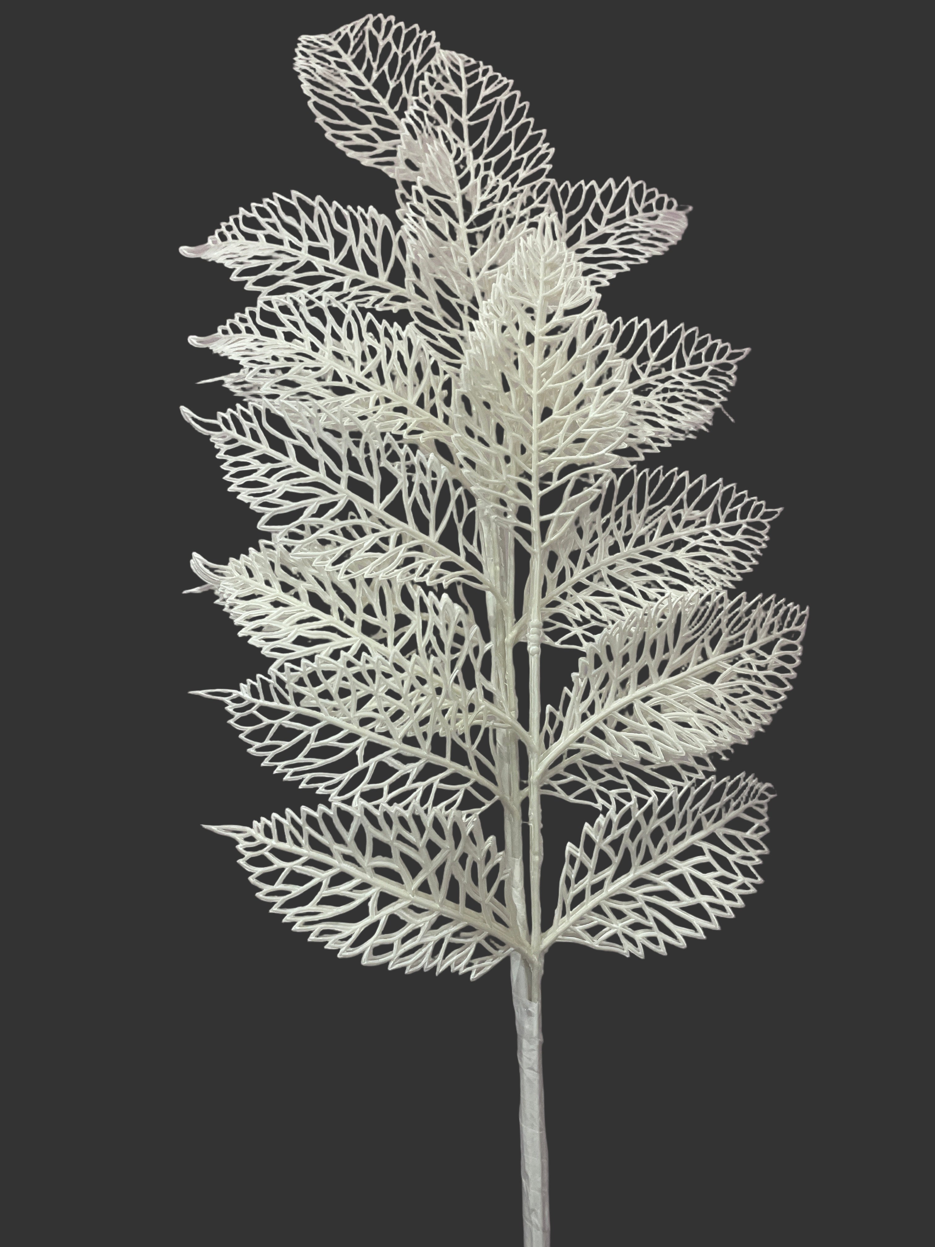 White cutout leaf Spray