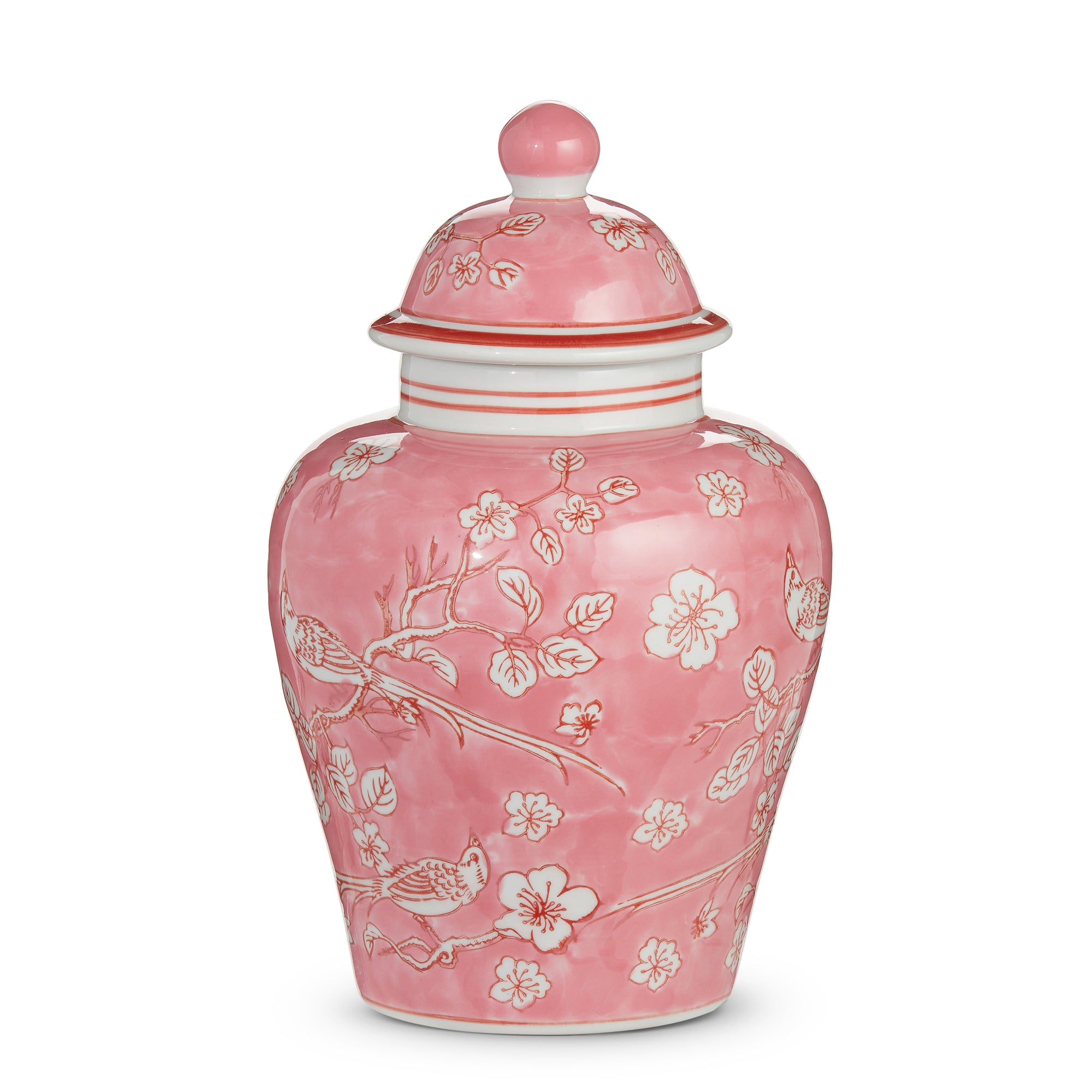 12" Pink Ginger Jar