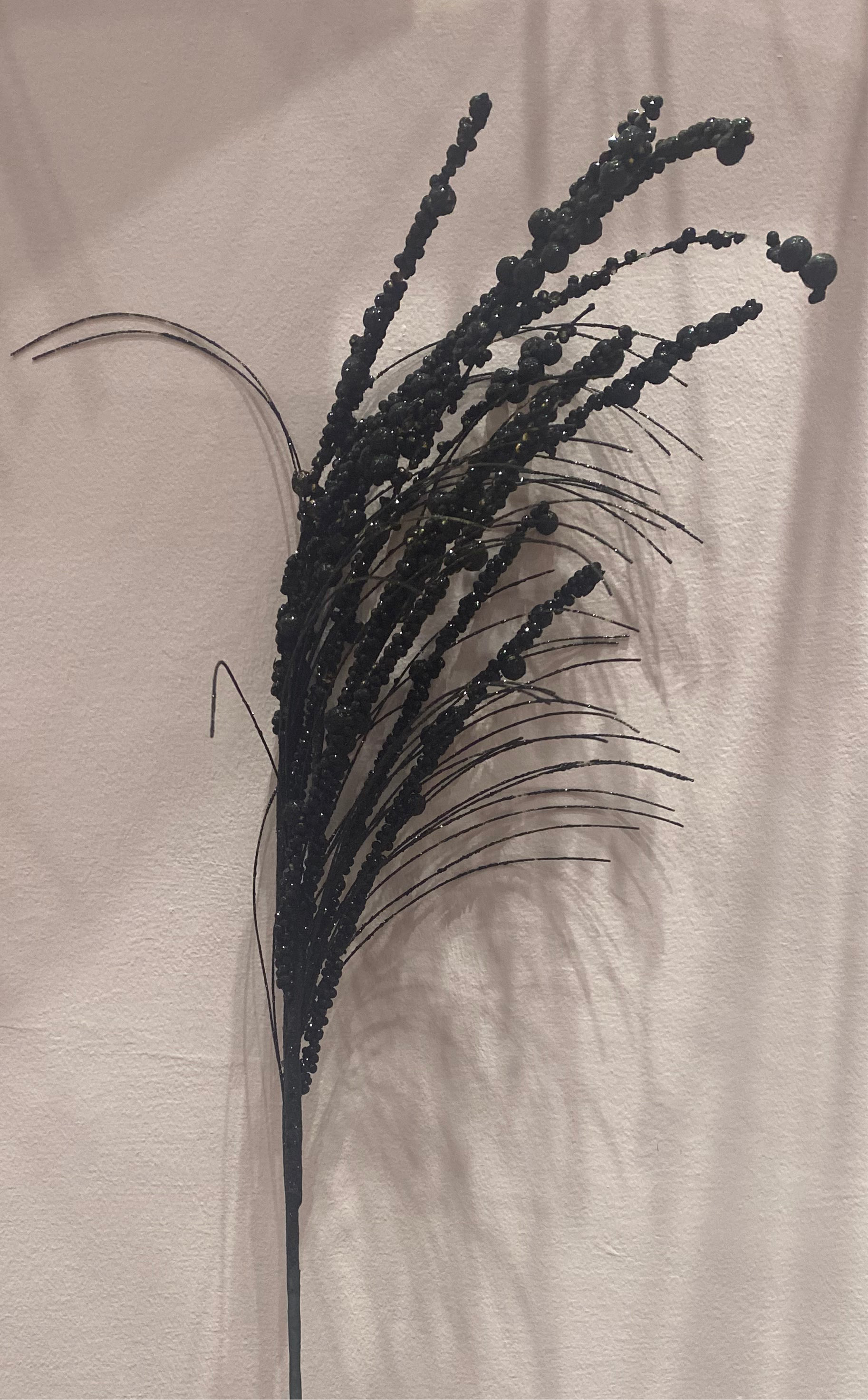 Black Beaded Grass with Black Ball