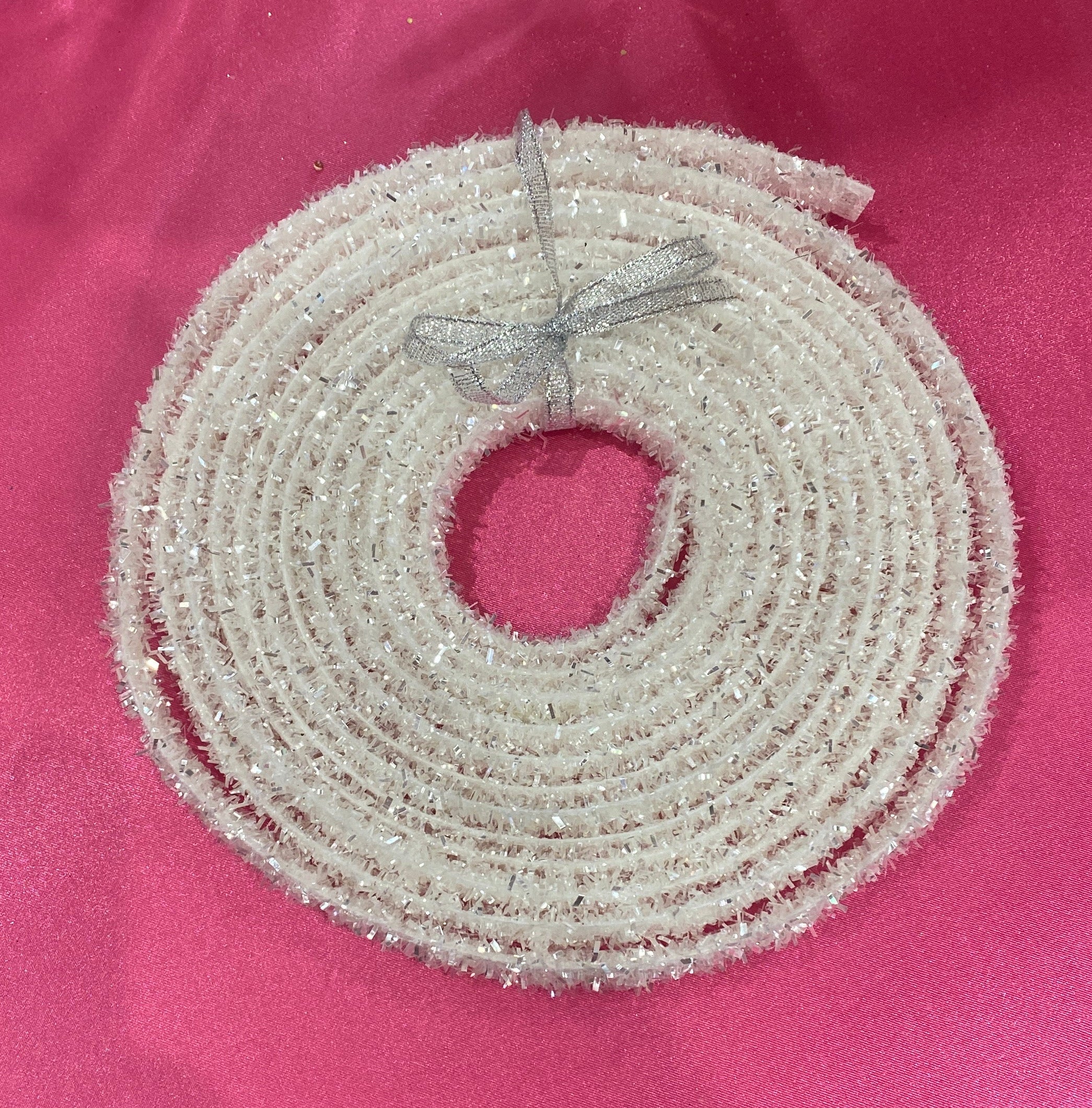 White trim roll with silver flecks