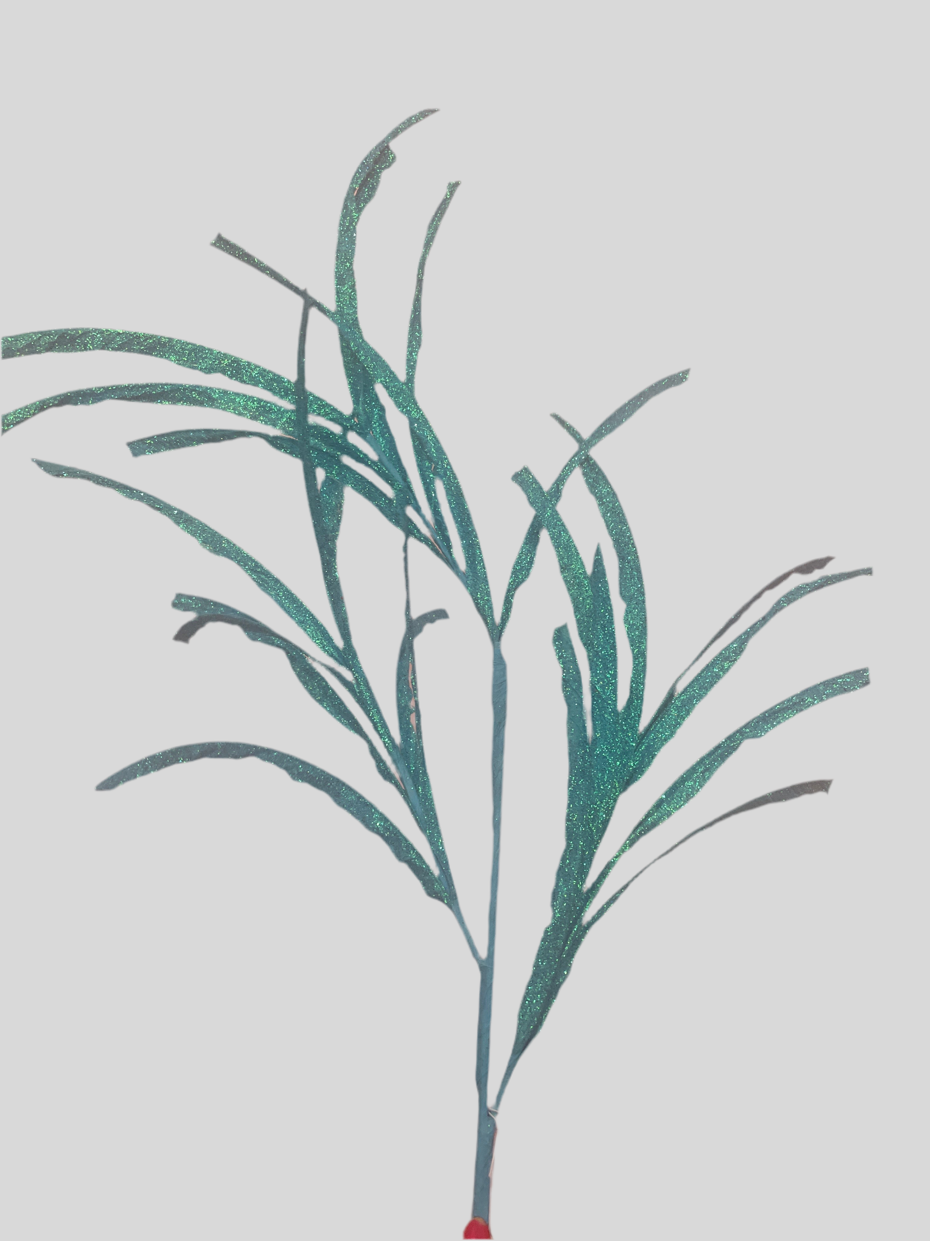 Blue Glitter Paper Grass