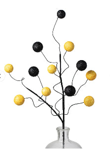 24" Yellow and Black Ball Spray