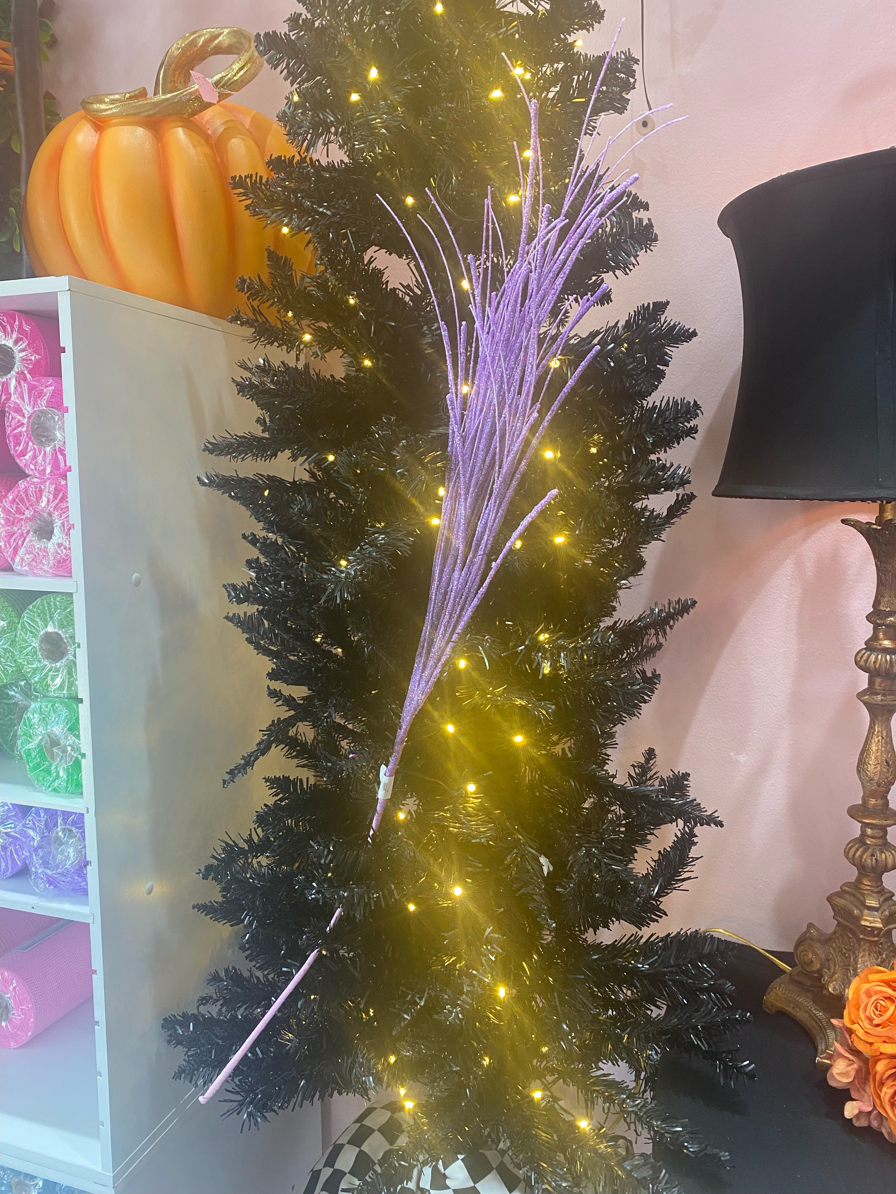 Purple Beaded Glitter Grass