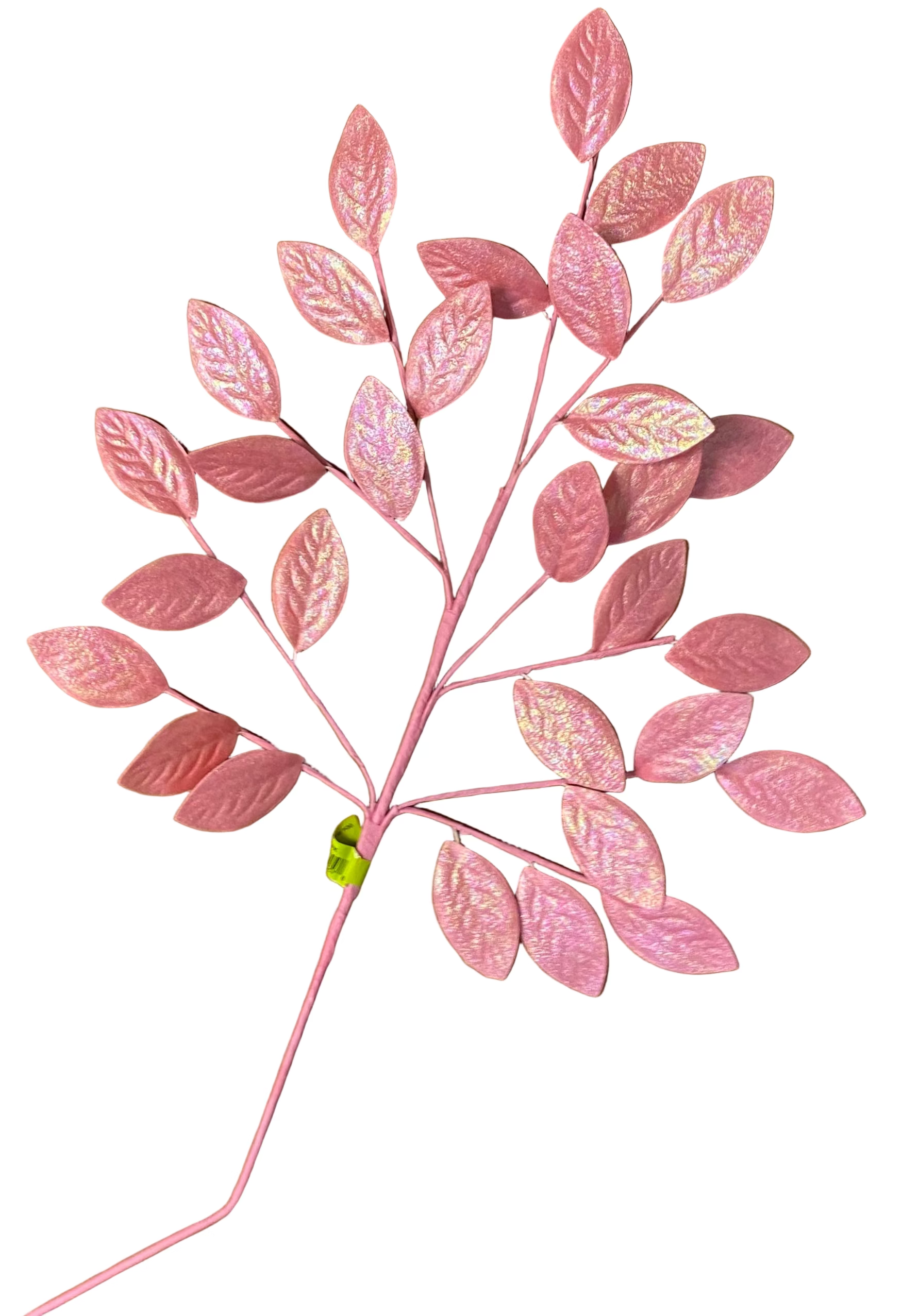 30” Pink leaves with iridescent glitter