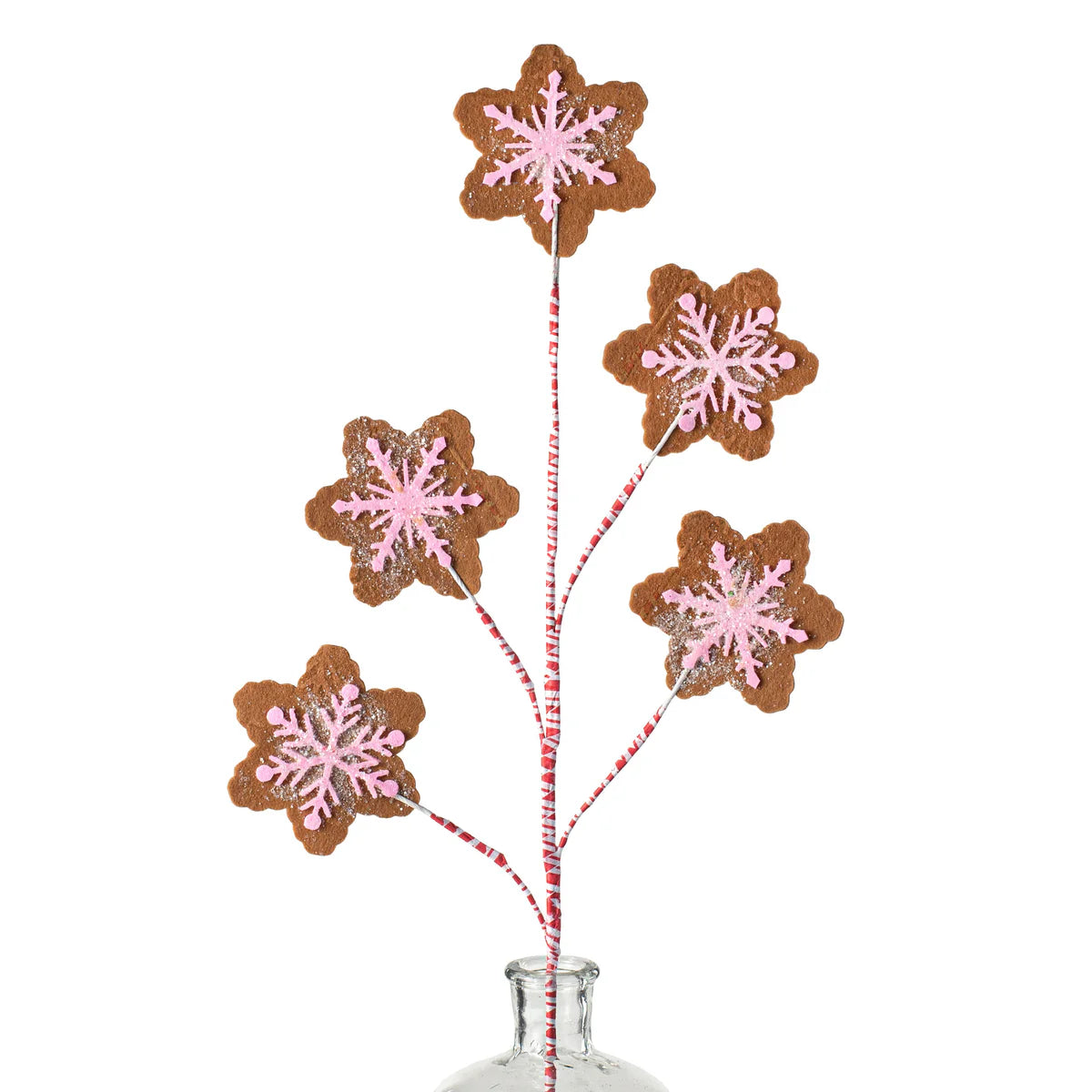 28” Pink snowflake gingerbread cookie spray