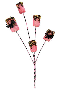 24"Pink Marshmallow Spray with Spider