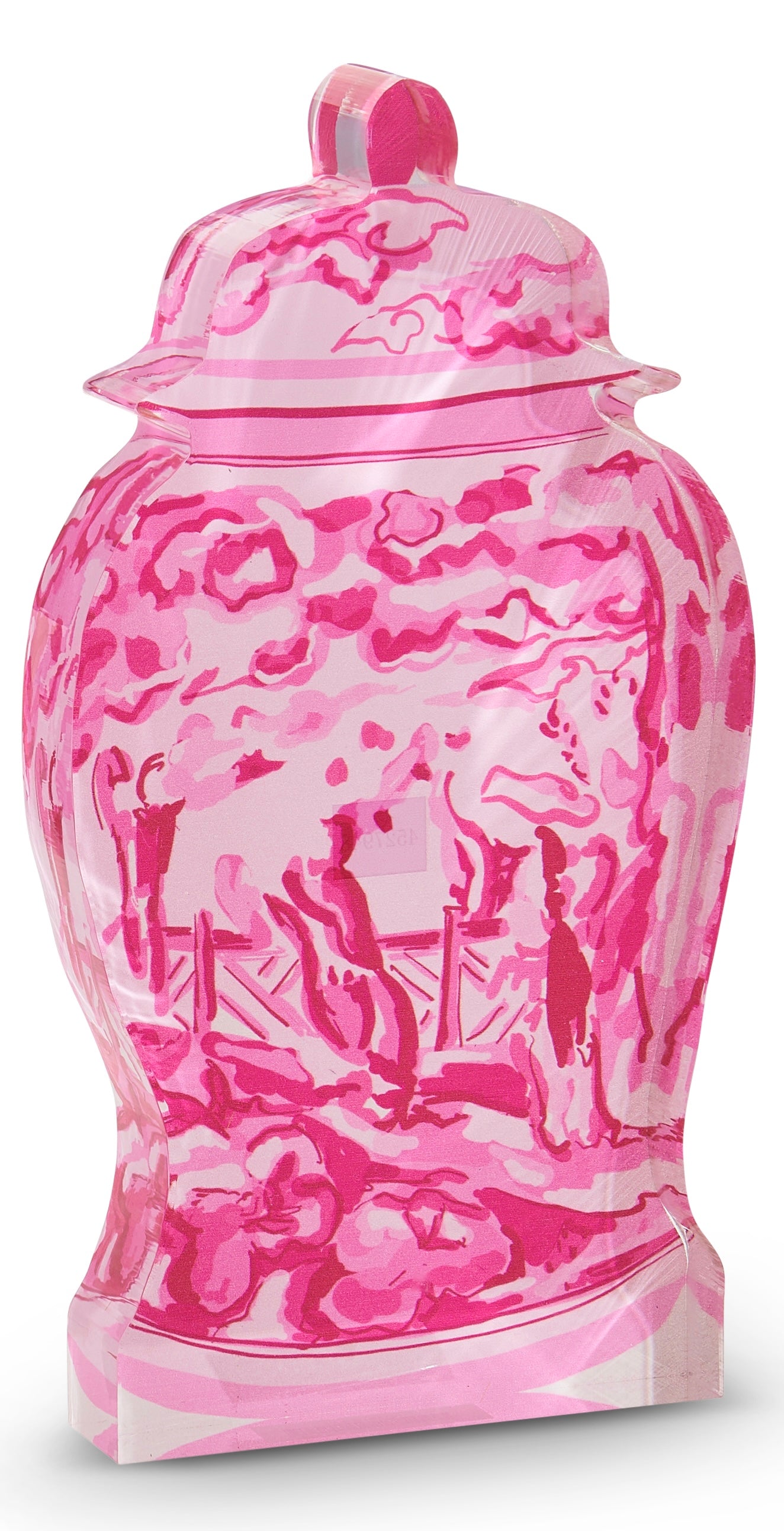 Choice of 8" or 10" Acrylic Jar Cutout - Pink Chinoiserie