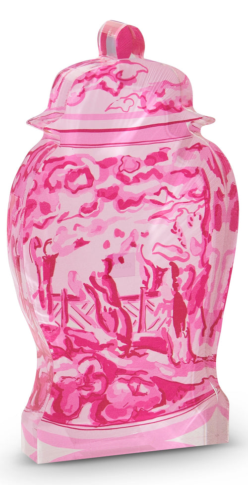 Choice of 8" or 10" Acrylic Jar Cutout - Pink Chinoiserie