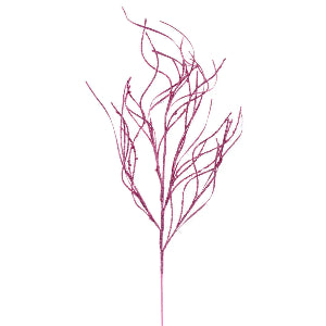 40" Pink Glitter Twig Spray