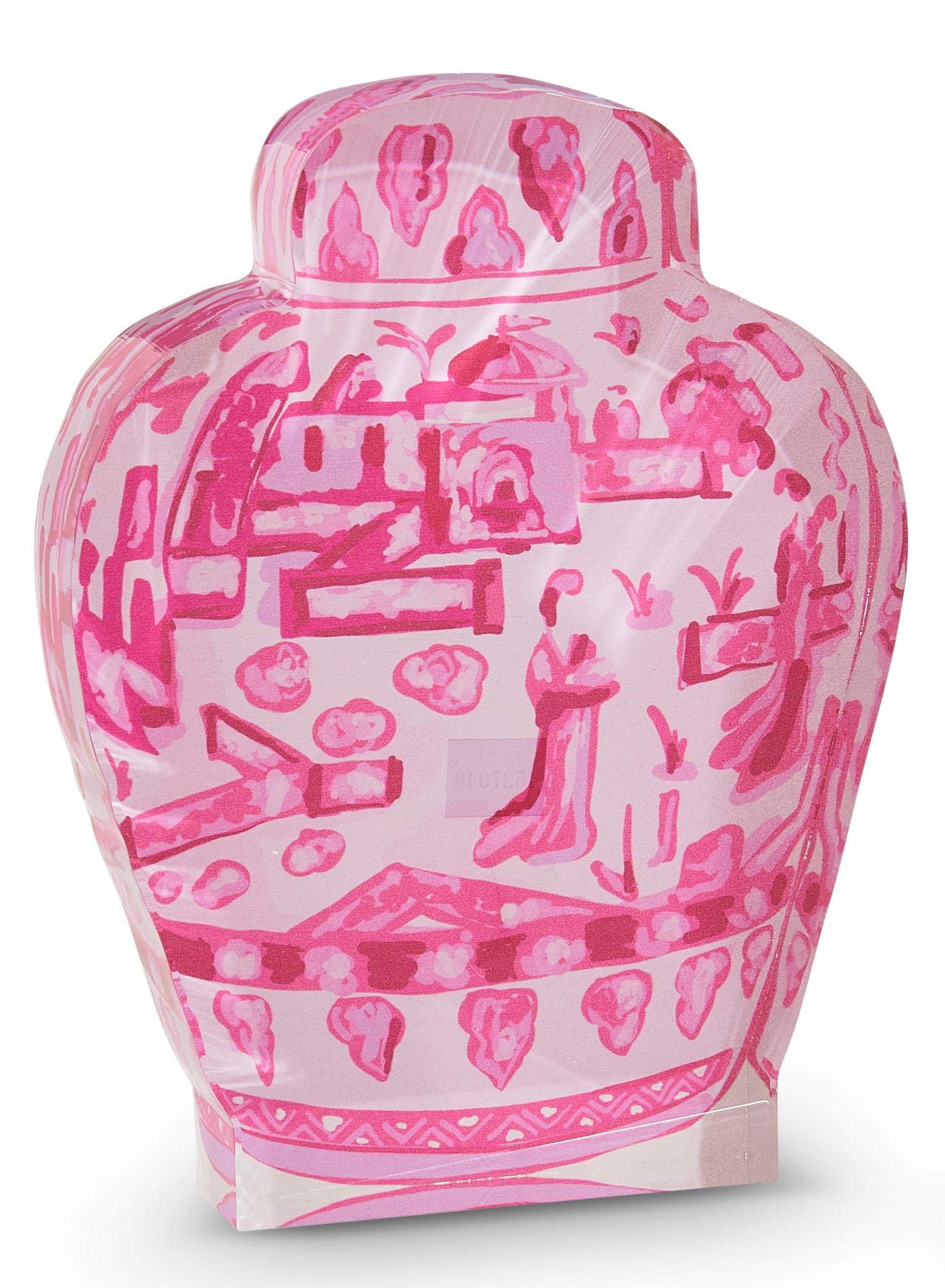 Choice of 8" or 10" Acrylic Jar Cutout - Pink Chinoiserie