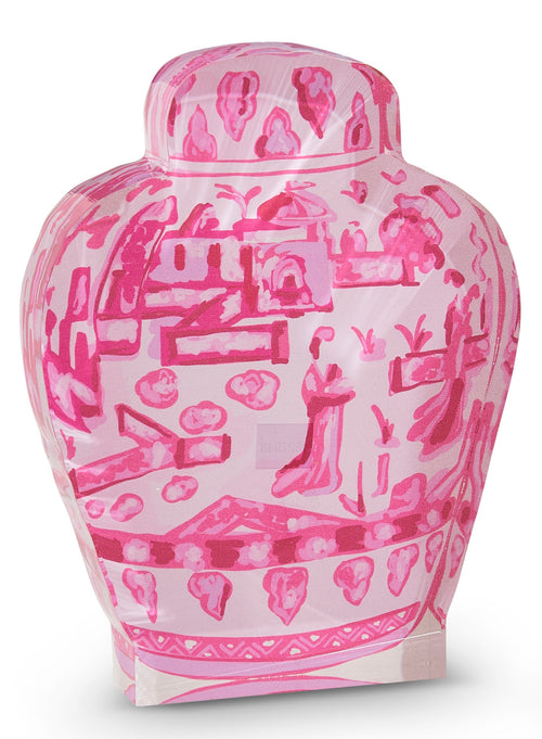 Choice of 8" or 10" Acrylic Jar Cutout - Pink Chinoiserie