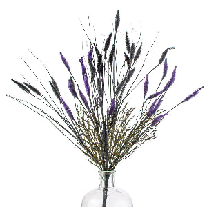 Black, Purple Cattail Filler Bush