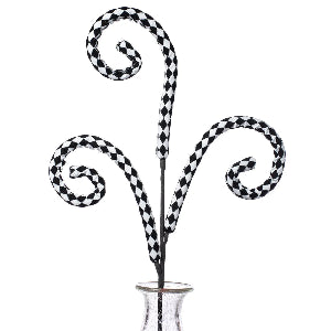 30" Fabric Harlequin Curly Spray