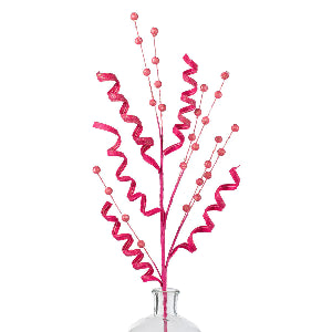 Pink Long Curly Ball Spray