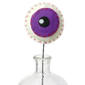 12"L FELT EYEBALL PICK: Purple